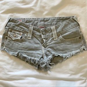 True Religion low-rise denim shorts